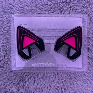 Razer Pink and Black Kitty Ears